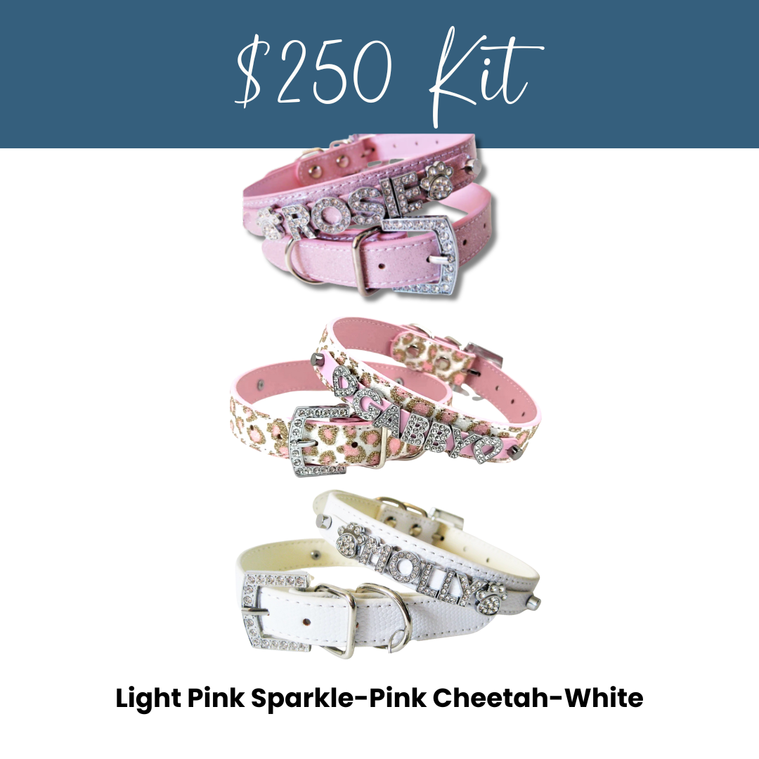 House of FurBaby - Wholesale Pet Collar - Cat/Dog - DIY Pet Collar Bar Kit: Silver Sparkle 280 Pieces $600 Value33