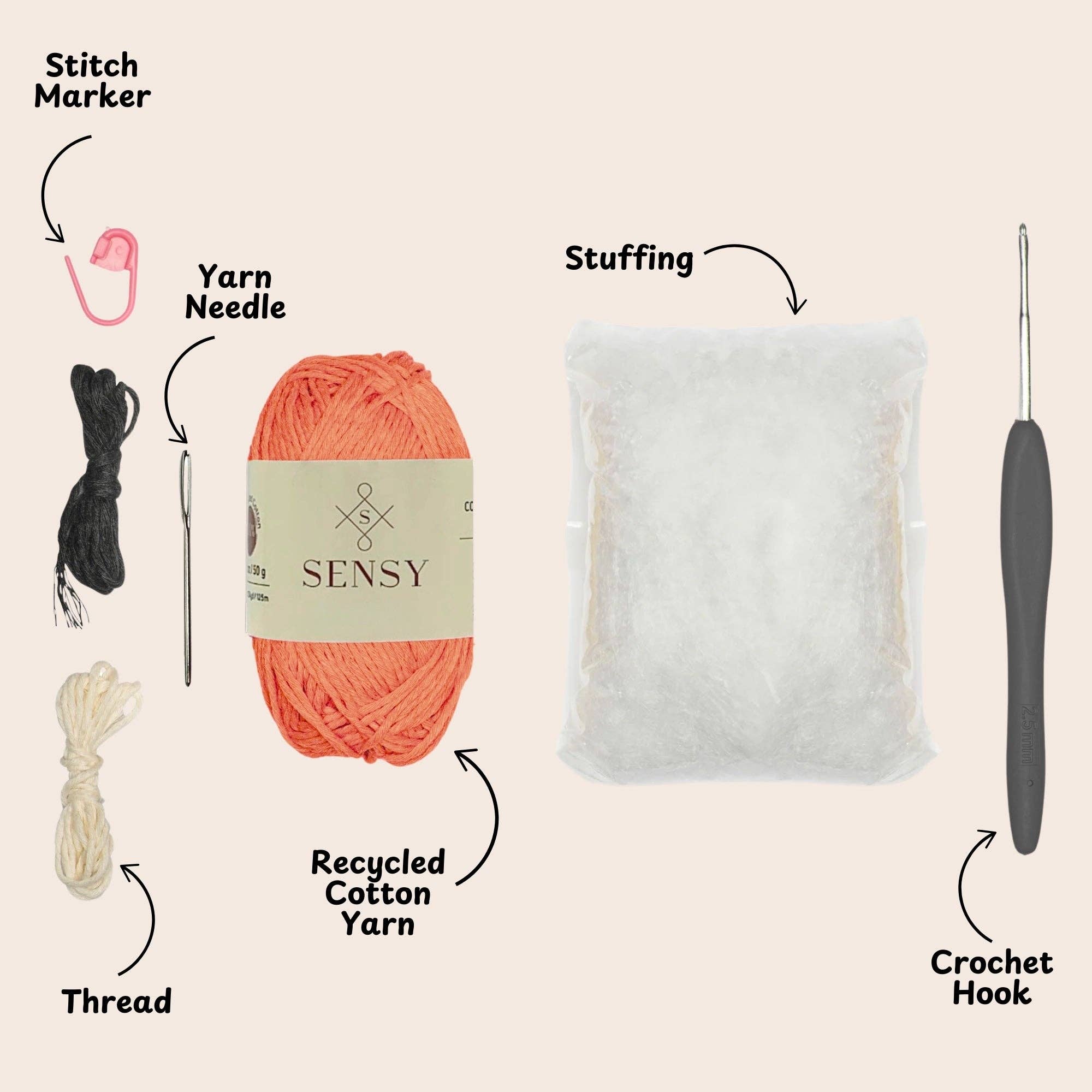 Sensy – Engroshandel Strikke-/hækleartikler – Sensy Hæklet Amigurumi Sæt6