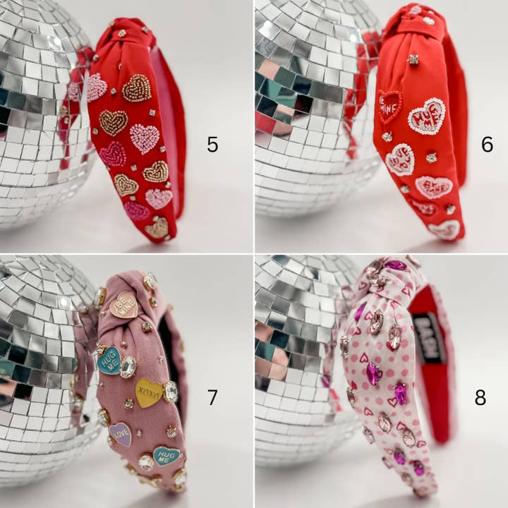 Bash - Wholesale Fashion Headband - Women's - Valentines Headband, Jeweled Headbands, Beaded Headbands