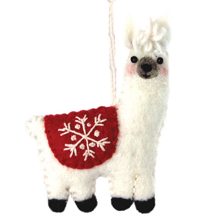 dZi Handmade - Wholesale Ornament - Snowflake Llama Ornament