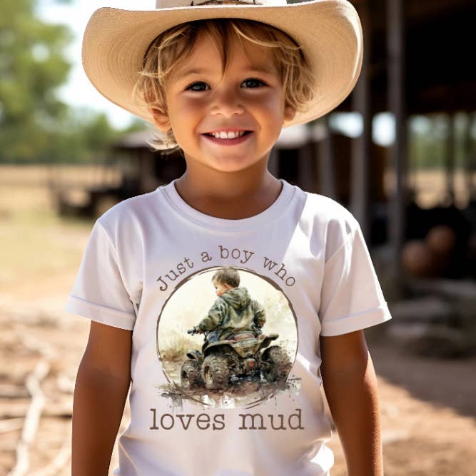 Muddy Boys Outfitters, Loves Mud T-shirt til børn for engroshandel hos AvaryMaeInspirations