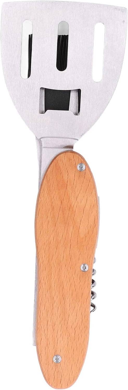 VIGOR - Vendita all'ingrosso Utensile per barbecue - Set di utensili BBQ, Set di utensili BBQ 5 in 1 multifunzione pieghevole portatile spatola (confezione da 10)7