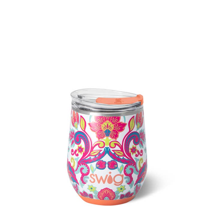 Flourish Stemless Wine Cup (12oz) for wholesale by Swig Life