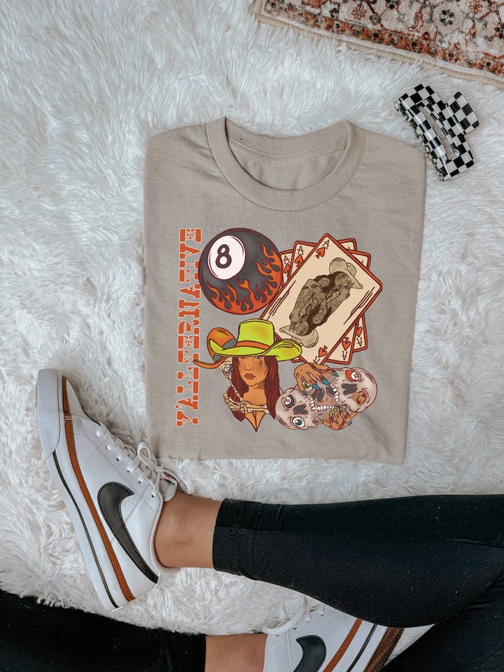 Yallternative Collage Tee for wholesale by Bar Tabs Wholesale