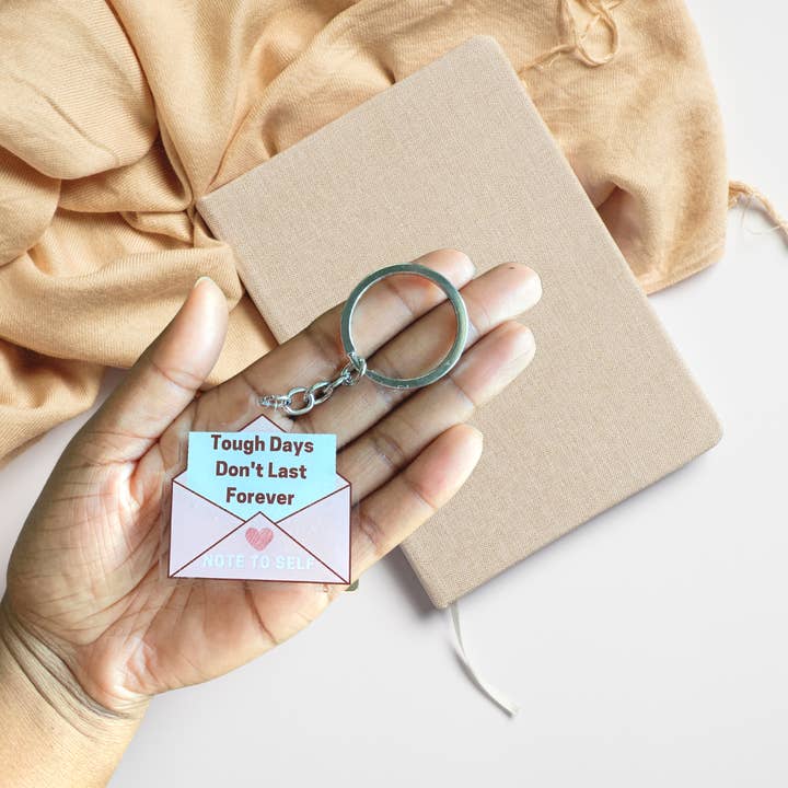 Zella & Co. - Wholesale Keychain - Women's - Acrylic Note To Self Mental Health Awareness Keychain