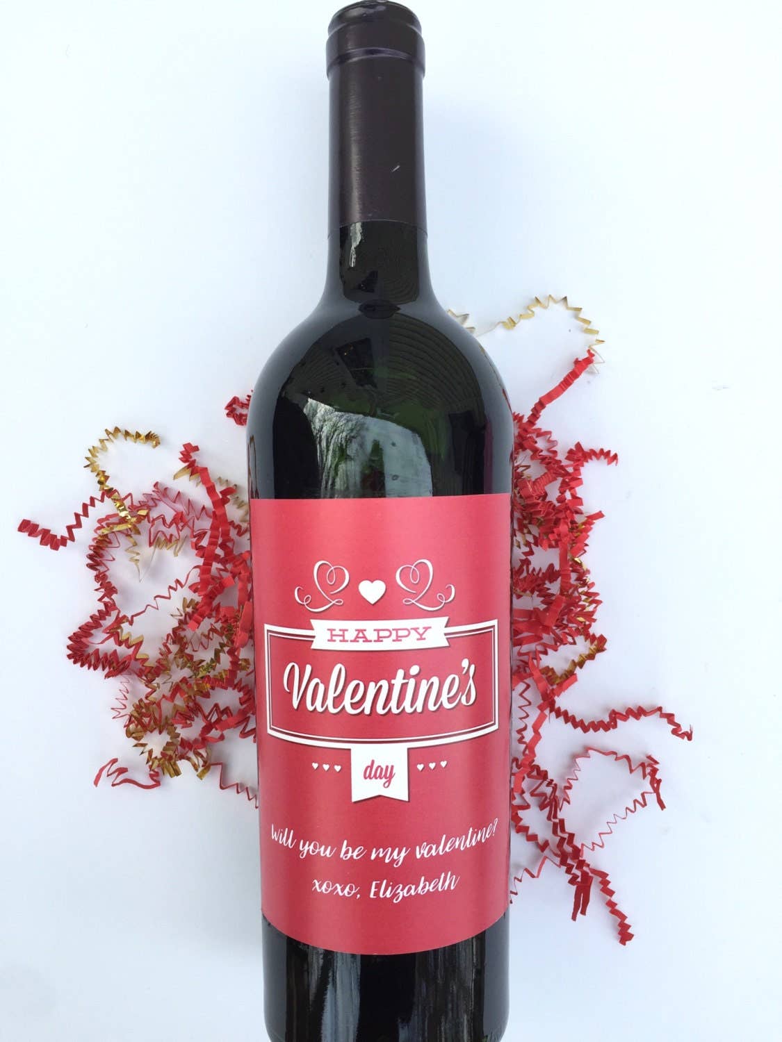 Paprika Paperie - Wholesale Gift Tag Label - Valentines Day Wine Labels Valentines Gift for Her Gift for Him Be My Valentine Personalized Valentine Gift Happy Valentines Day1