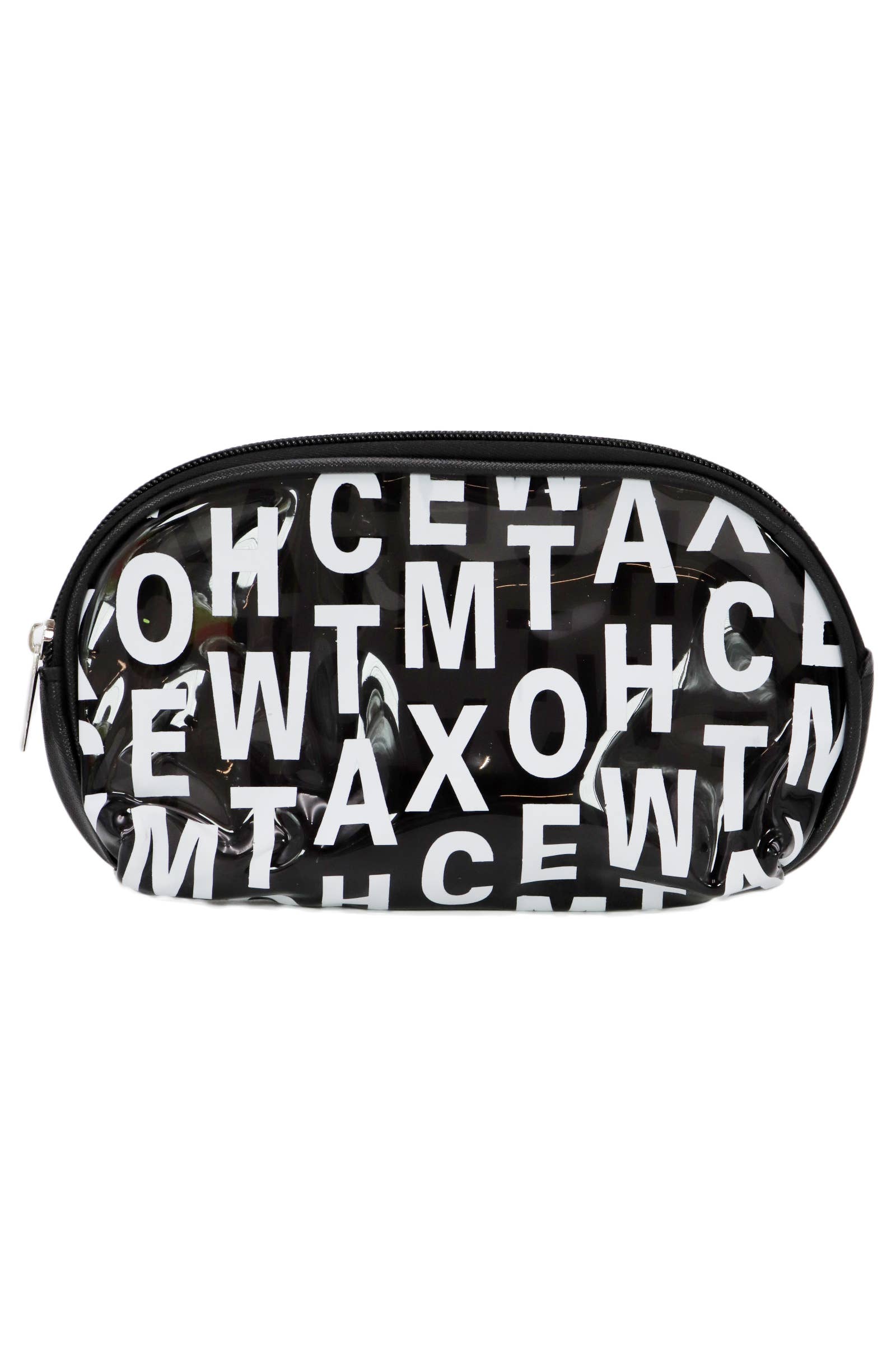 Cap Zone - Wholesale Makeup/Cosmetic Bag - Alphabet Monogram Clear PVC Toiletry Cosmetic Bag6