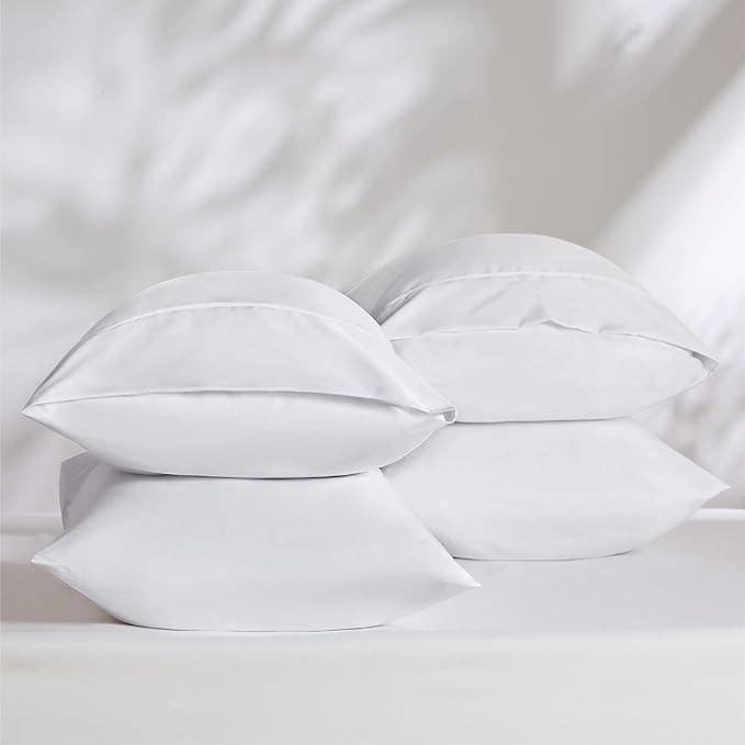 Blanc Lot de 12 draps-housses et draps plats en microfibre de qualité hôtelière en vente sur Faire13