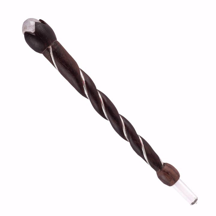 Benjamin International – wholesale Meditationsprodukter – Crystal Wand med Rosewood Handtag