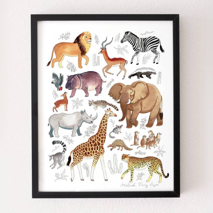 Afrikaanse dieren print voor wholesale door Party Mouse Studio