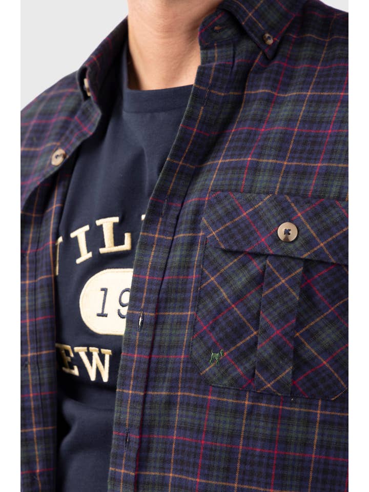 williot – Großhandel Hemd mit Button-down-Kragen – Herren – Viella Marino karo Overshirt3