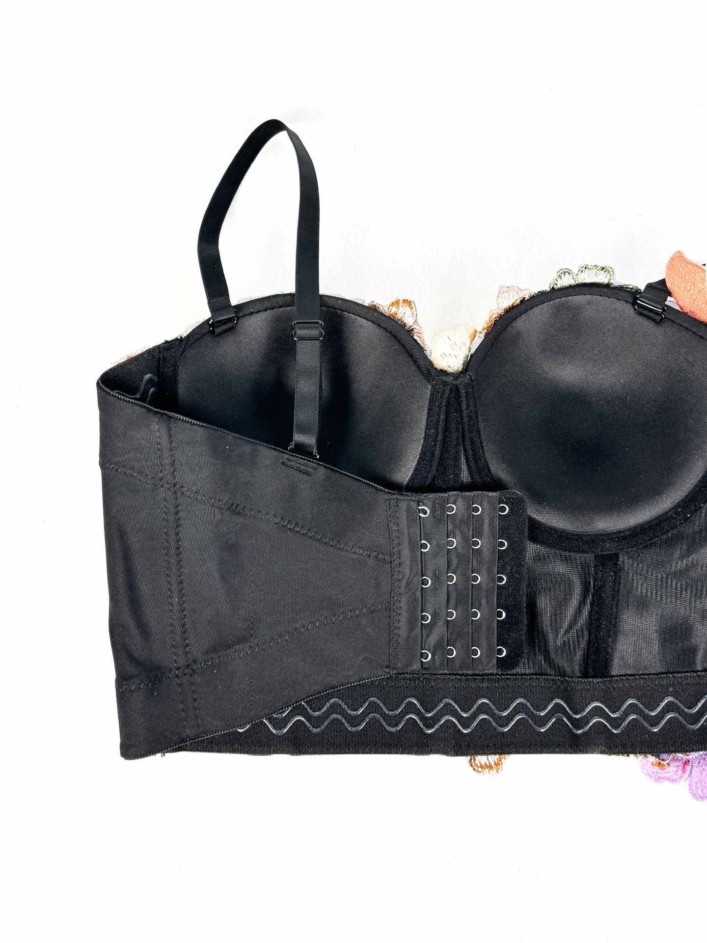 Colore come immagini VE006Y Top a fascia ricamato floreale retrò con reggiseno in vendita all'ingrosso su Faire8