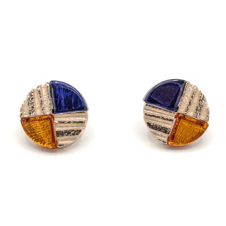 Boucles d'oreilles cubistes pour la vente par KLK