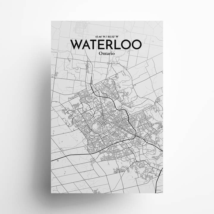 OurPoster.com - Wholesale Poster - Waterloo City Map Poster48