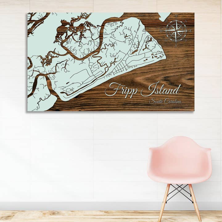 Fire and Pine Wood Maps - Wholesale Map - South Carolina: Fripp Island Street Map