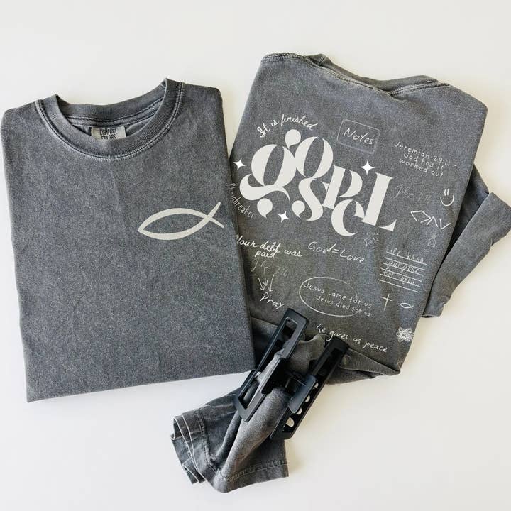 Gospel Faith Jesus Graphic Tee - Front + Back for wholesale by Lucy + Company