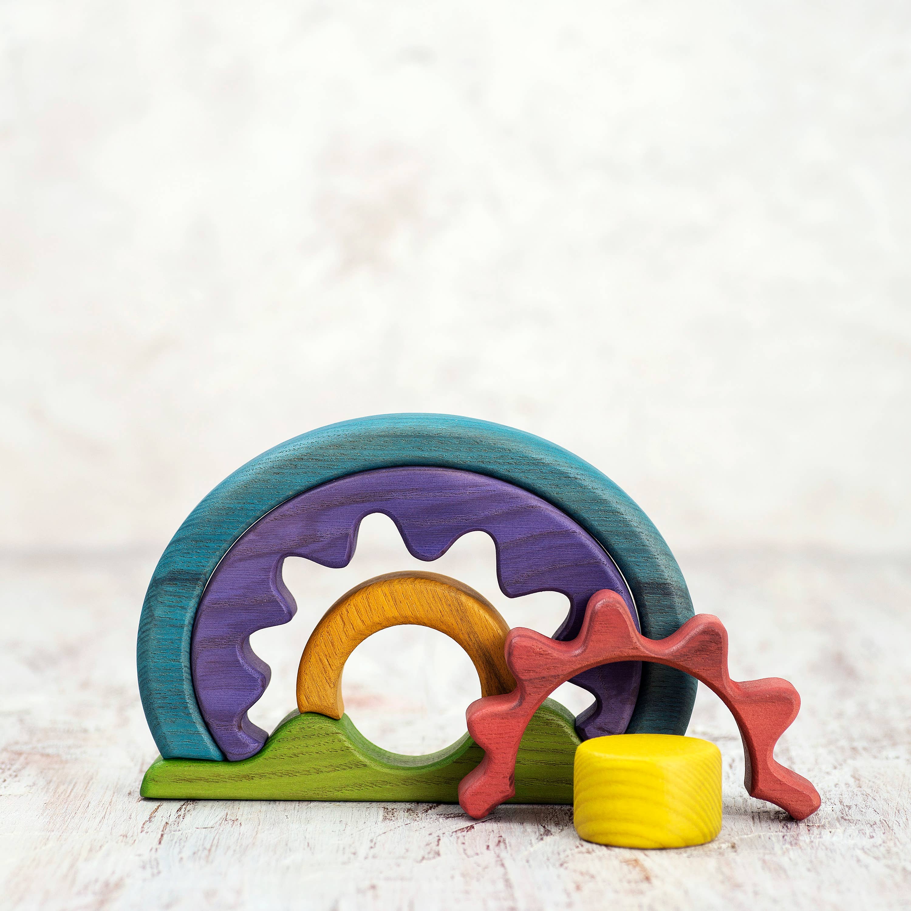 Wooden Caterpillar Toys - Wholesale Wood Toy - Kids - Waldorf rainbow puzzle stacker Toy Montessori toy for kids1