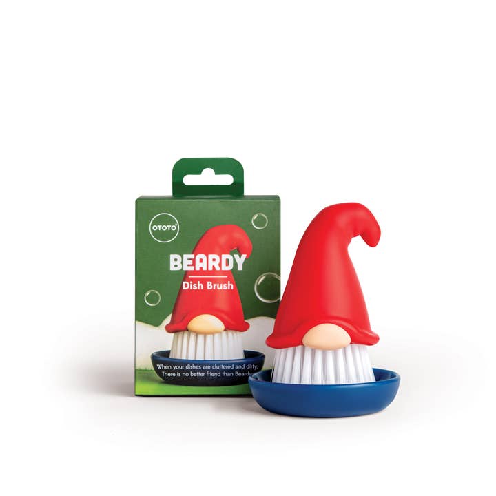 OTOTO - Wholesale Cleaning Brush - Beardy Gnome Dish Scrub Brush - Kitchen Gifts7