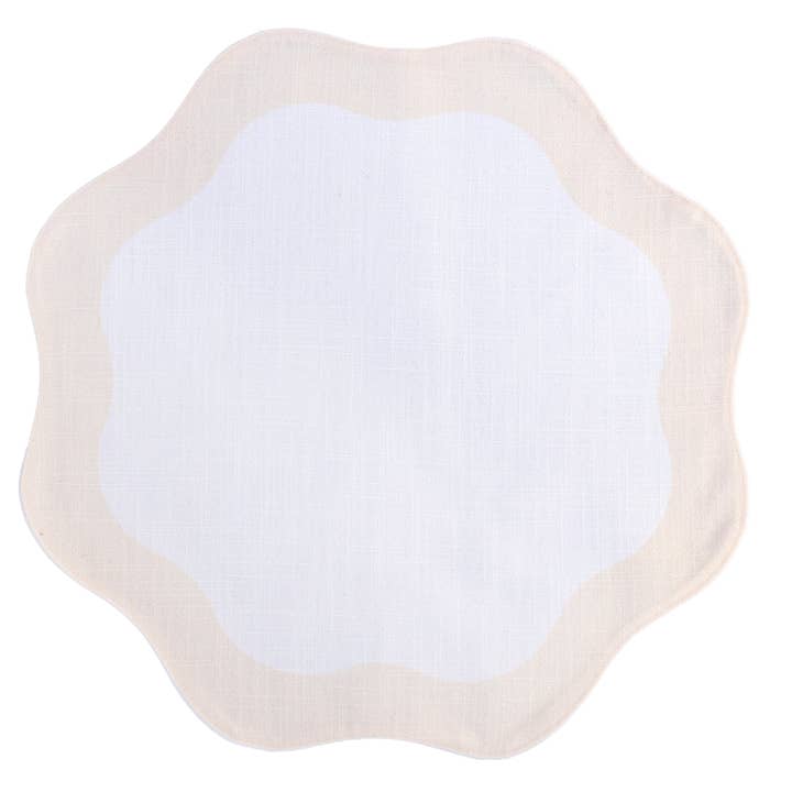 Sets de table CHAMPAGNE/CREAM Wave pour la vente par Greta Home
