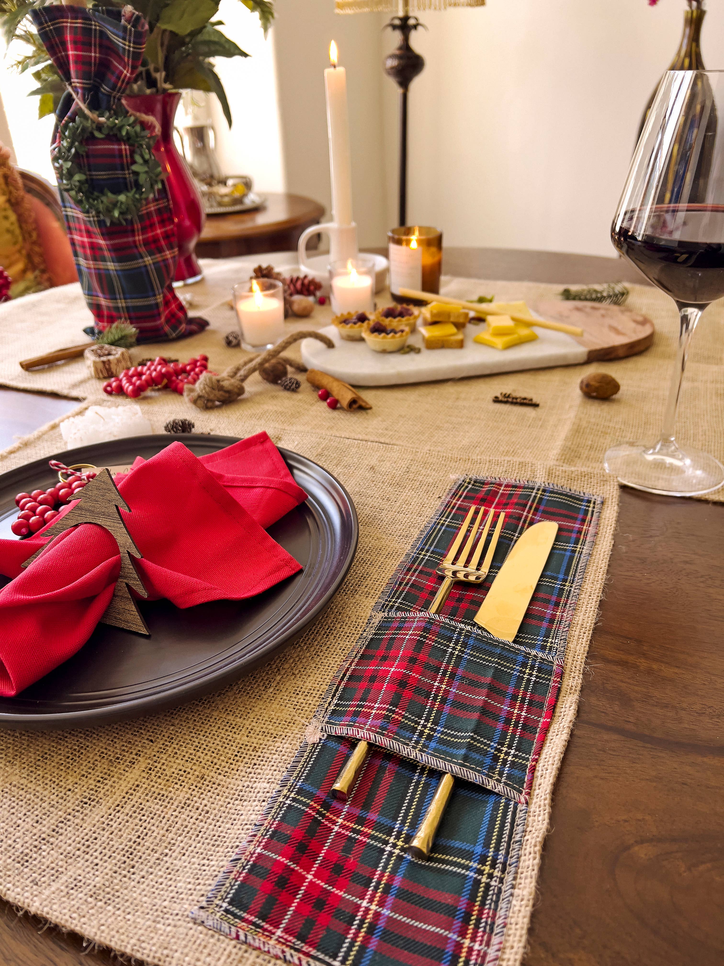 Uniq Favors - Vendita all'ingrosso Tovagliette - Set di 4 tovagliette natalizie in tessuto11