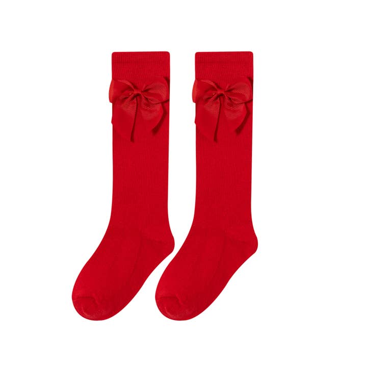 network Girls' High Socks with Bow Red for wholesale on Faire