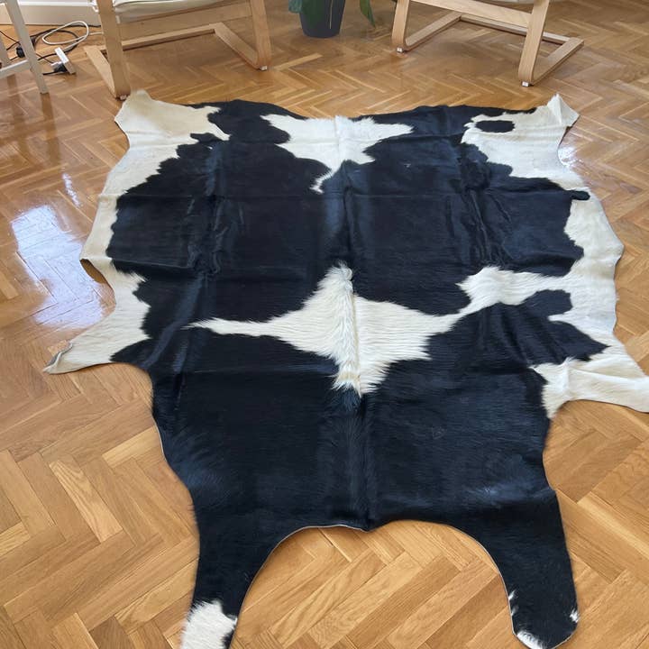 GRINFURS SL - Venta al por mayor Alfombra pequeña - Alfombra de cuero vacuno blanco y negro9