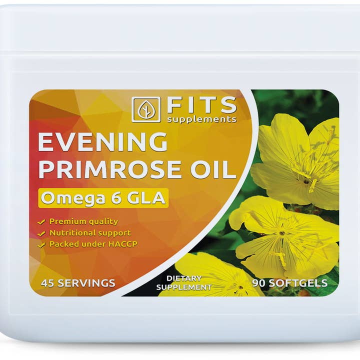 Olio di enotera Omega 6 GLA 90 softgels per la vendita all'ingrosso da parte di FITS
