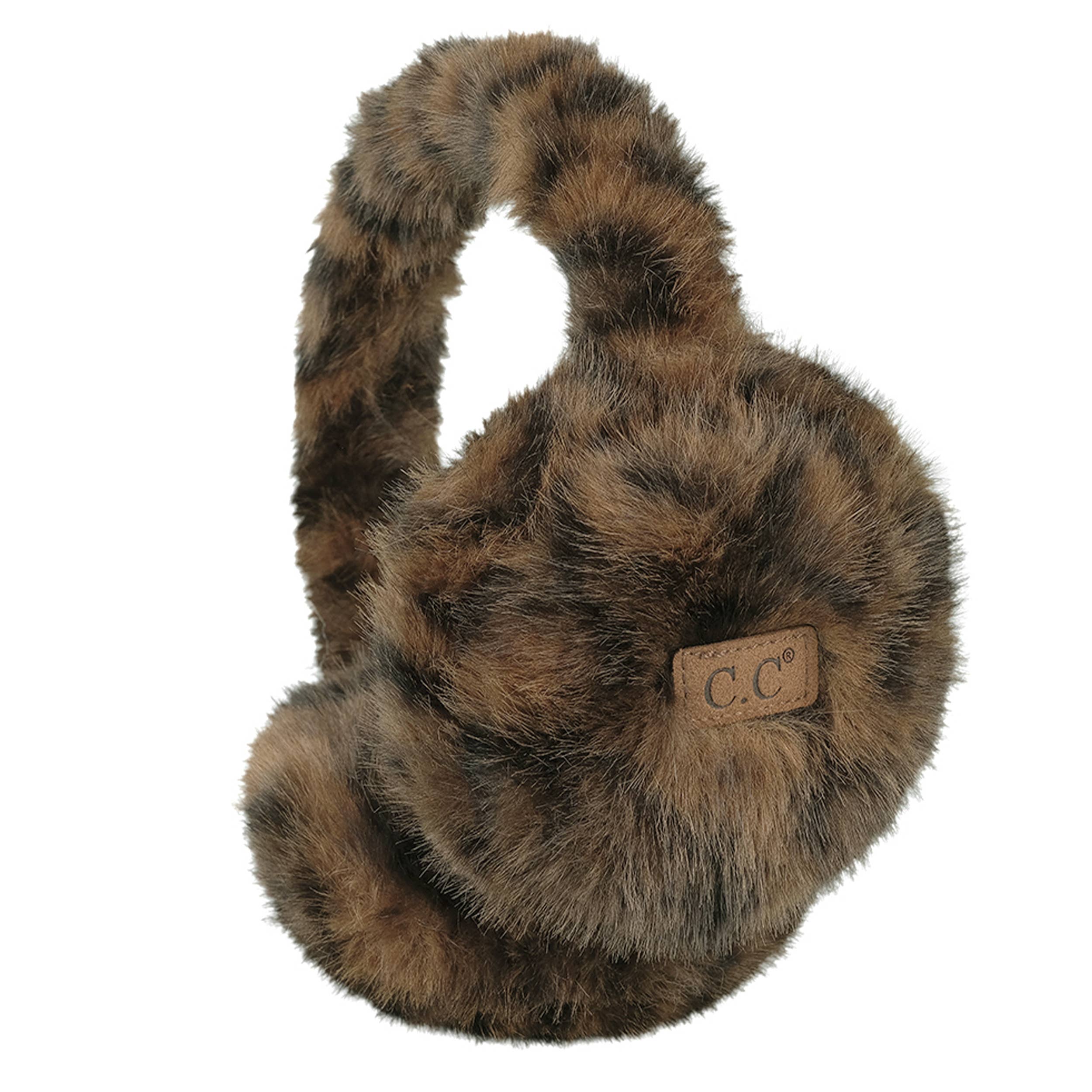 Hana - Wholesale Earwarmers/Ear Muffs - Women's - C.C Leopard Pattern Faux Fur Suede Earmuff 0