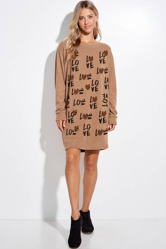 Lemon Tree - Vente Robe – femme - Robe tunique à manches longues Leopard Love1