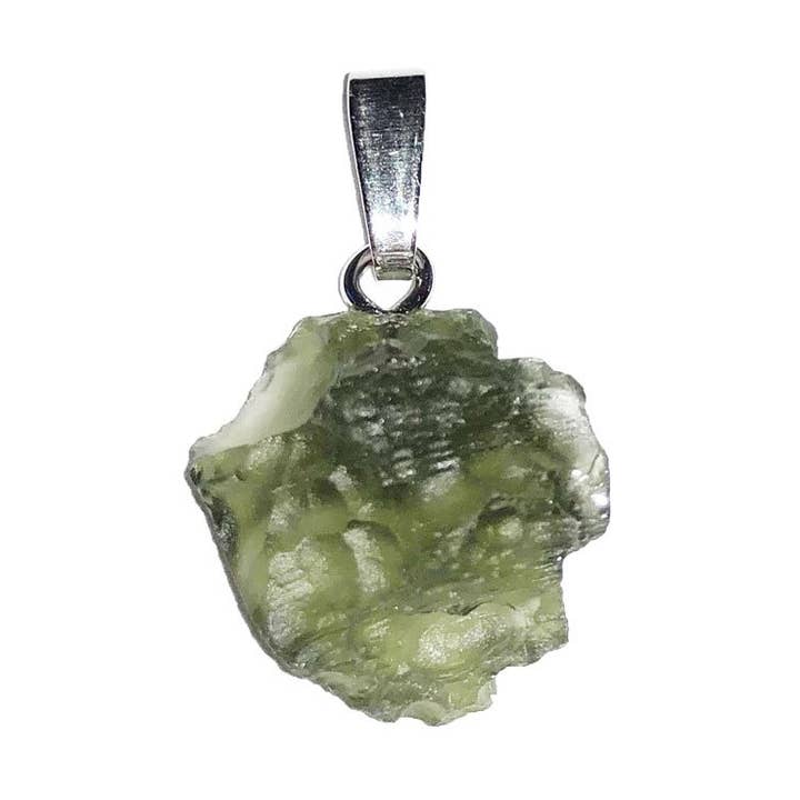 Moldavite Rough Stone Pendant for wholesale by France Mineraux