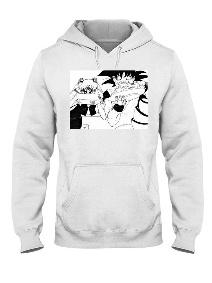 Sailor Moon vs Goku Eating Contest Hoodie for wholesale by D. Ridley Designs