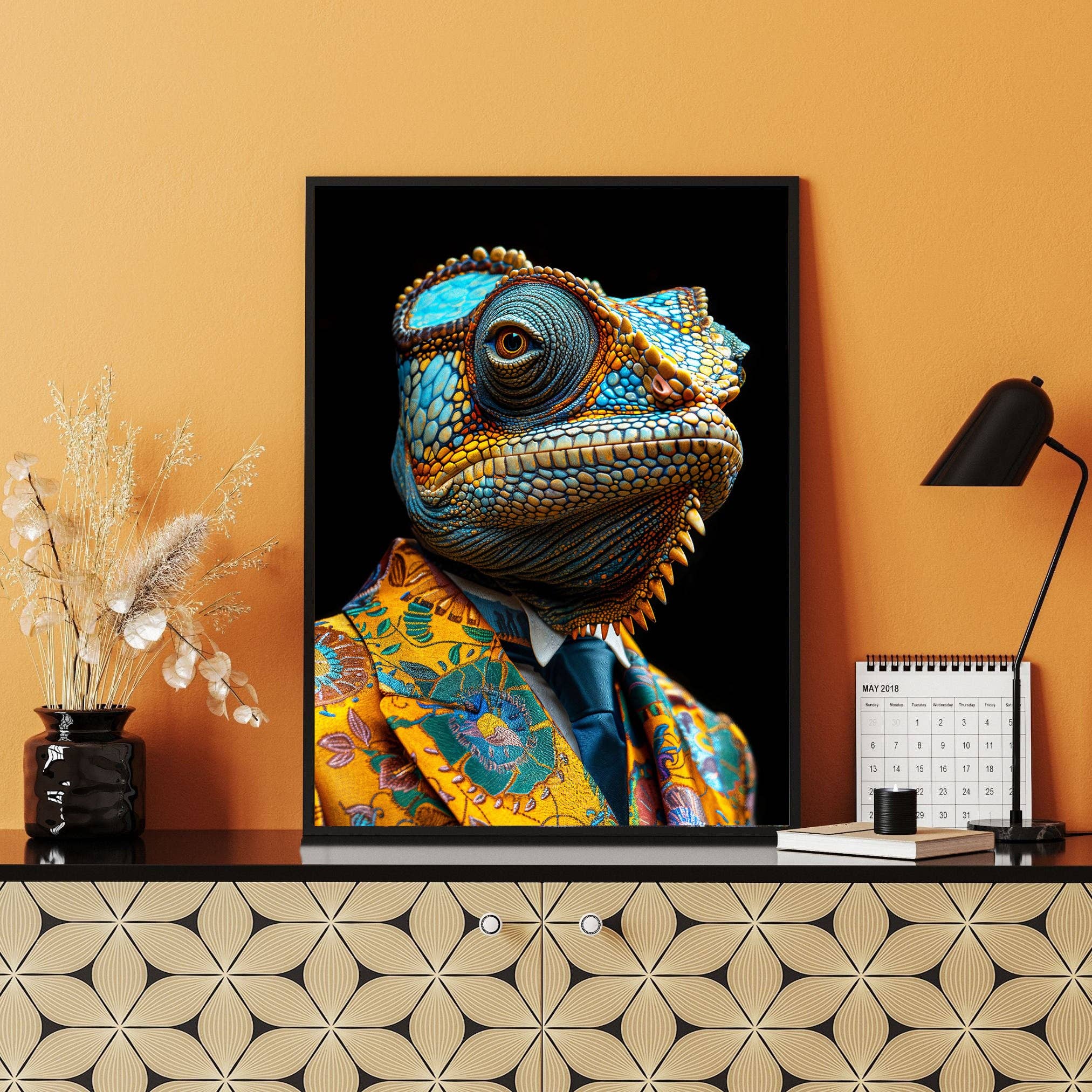 BLUE SHAKER - Wholesale Art Print - Wild Suits - Chameleon0