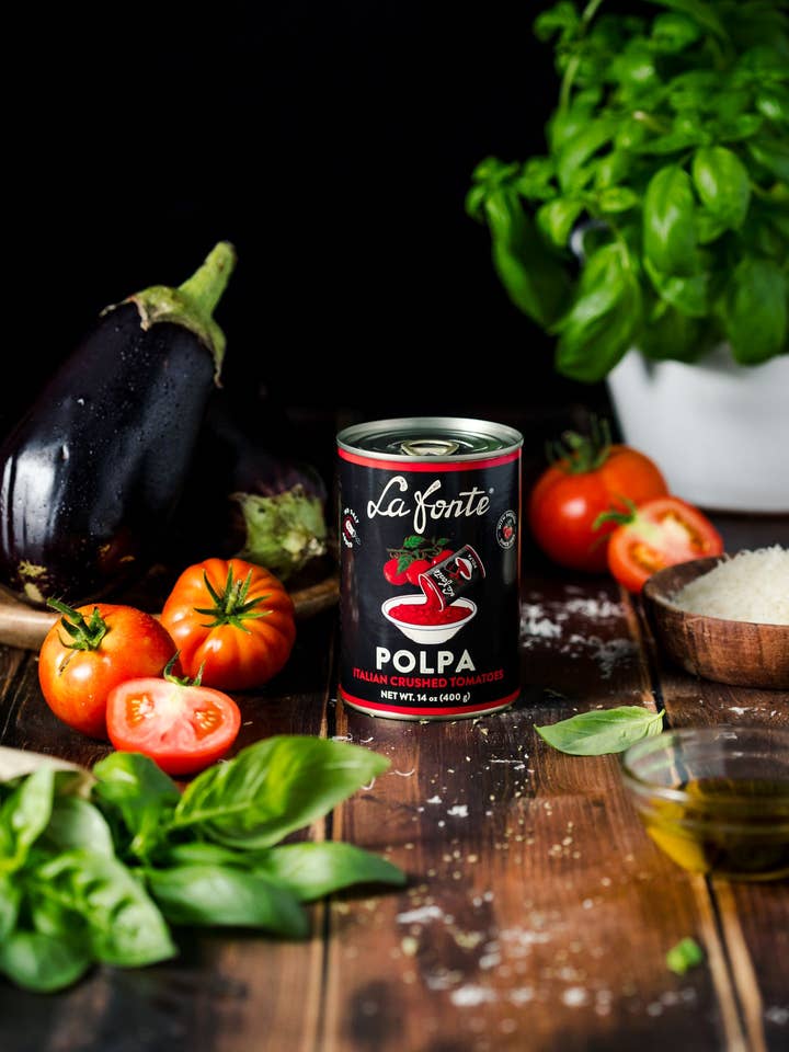 La Fonte krossade tomater, Polpa (14oz) för wholesale av Gourmica