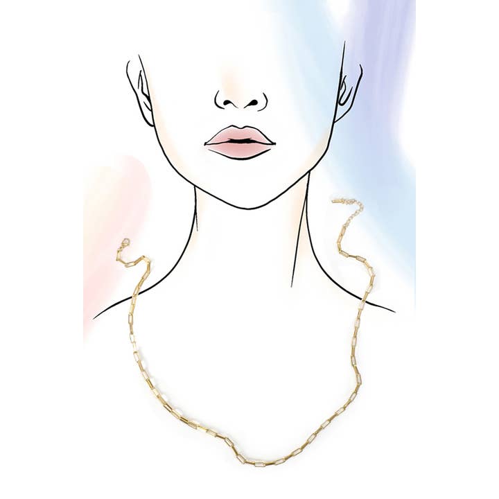 JOSSLYN by wall to wall - Wholesale Link & Chain Necklace - 18K STAINLESS STEEL CHARM NECKLACE CHAINS IN SIZES | 40NK3541