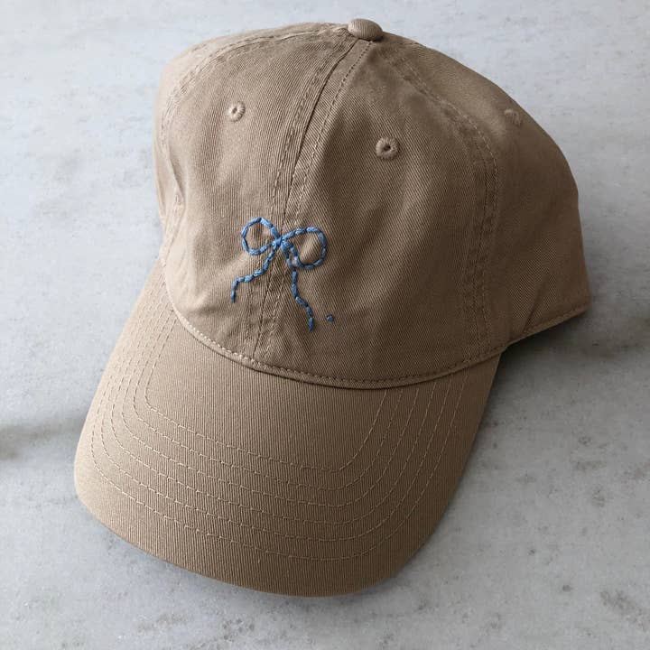 Billy Bamboo - Wholesale Baseball Cap - Women's - HAND EMBROIDERED BOW CAPS - neutral