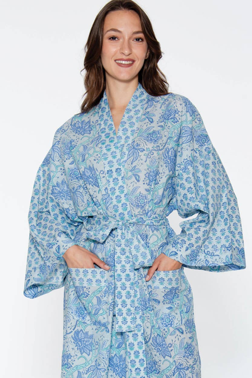 Sevya Handmade - Wholesale Robe - Women's - Sangita Block Print Kimono Robes5
