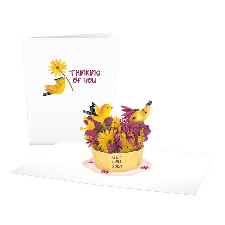 Lovepop Cards - Wholesale Get Well Card - Get Well Soon Bird 4.5''x5.9'' Paperpop Card, Pop-Up Cards2
