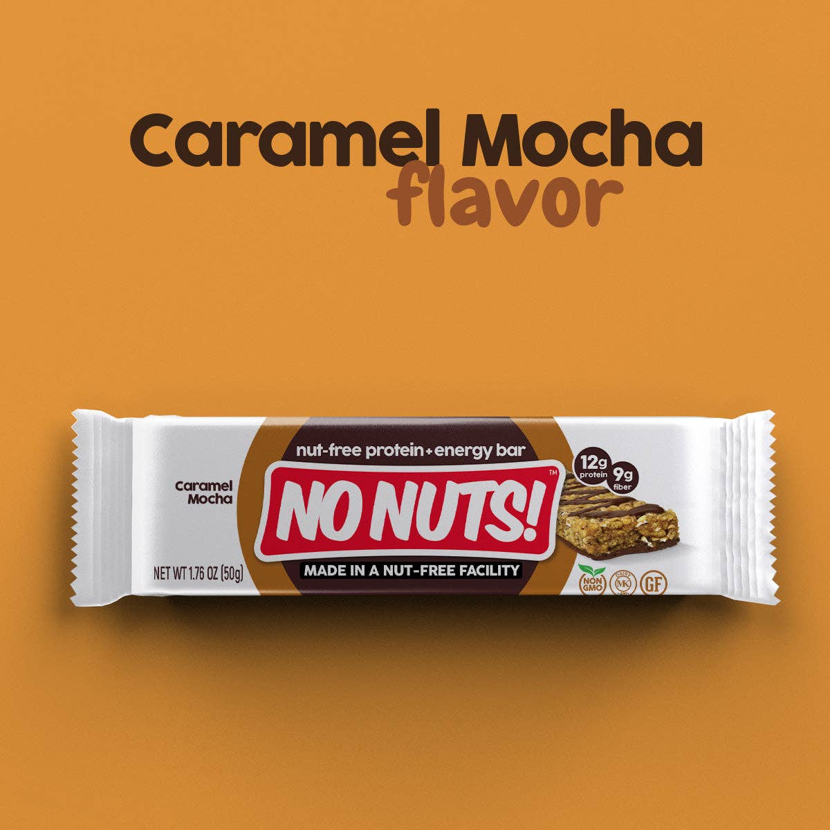 No Nuts! – Snack Bar por atacado – Barras de Snack de Chocolate, Caramelo e Mocha - Pack de 12 Barras10
