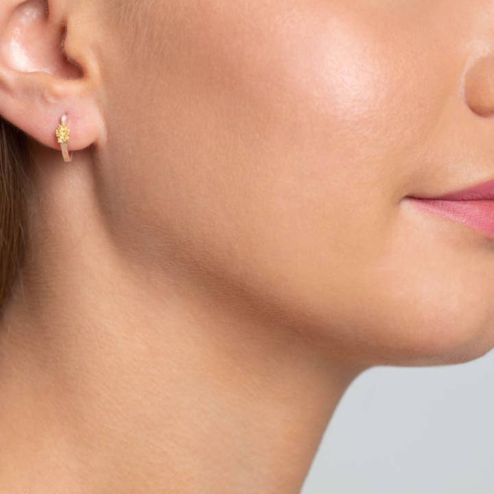 Kebaikan gouden Vermeil Hoop oorring voor wholesale door Mimi + Marge