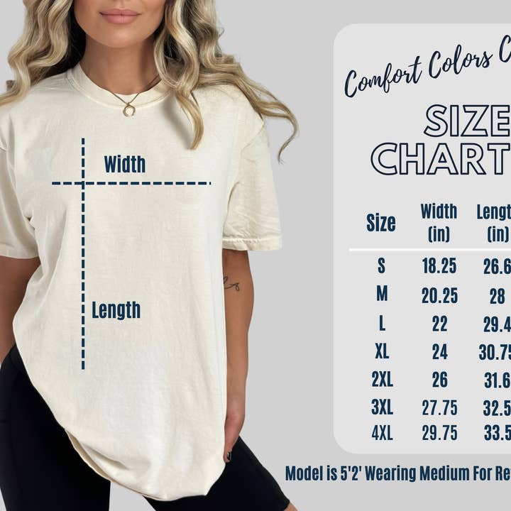 Angela Jasmina - Wholesale T-Shirt - Women's - Cross Embroidered Comfort Colors Tee