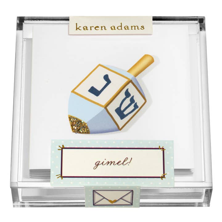 Dreidel Gift Enclosures for wholesale by Karen Adams Designs