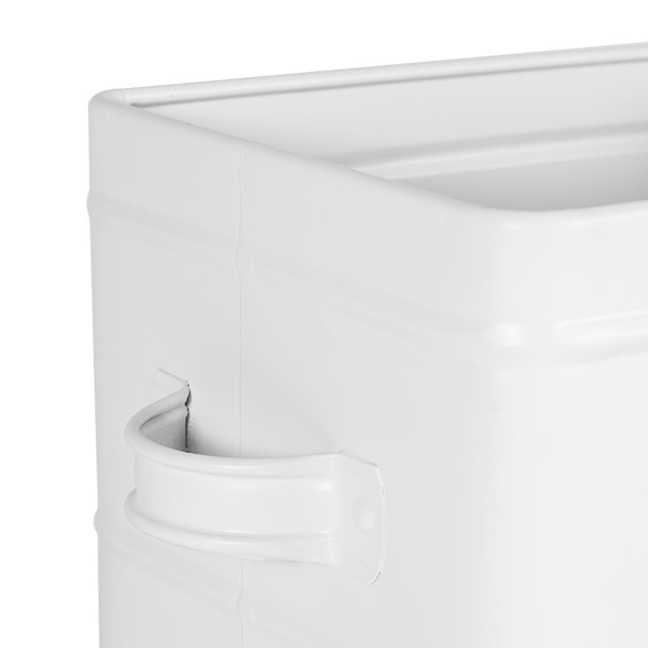 Rinkit Ltd – wholesale Laundry detergent powder/pods – Harbour Housewares Metal Washing Powder Storage - Matt White5