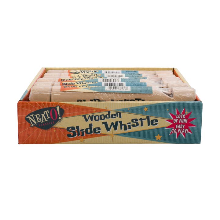 Toysmith - Wholesale Musical Toy - Kids & Baby - Neato! Wooden Slide Whistle, 6.5" Sealed Musical Toy, Retro1