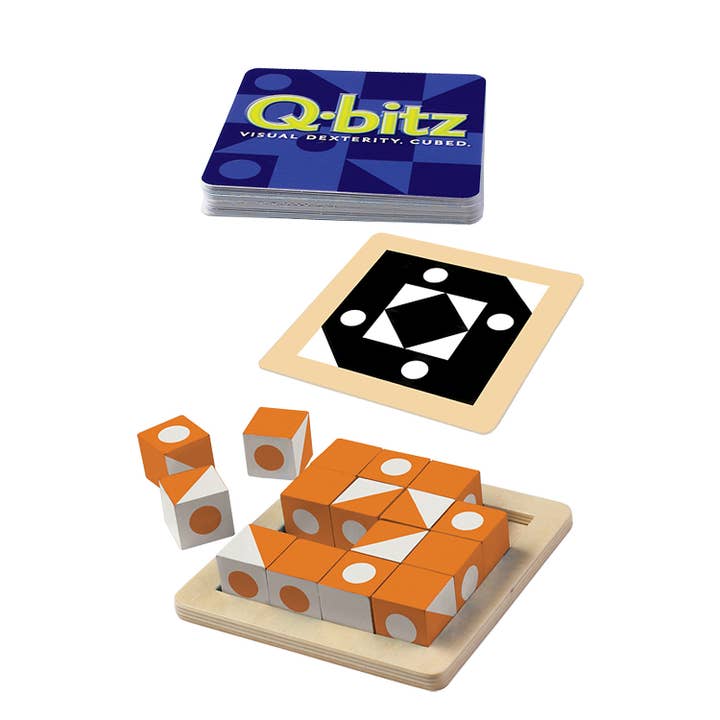 MindWare & Peaceable Kingdom - Wholesale Brain Game - Kids - Q-Bitz Solo: Orange Edition