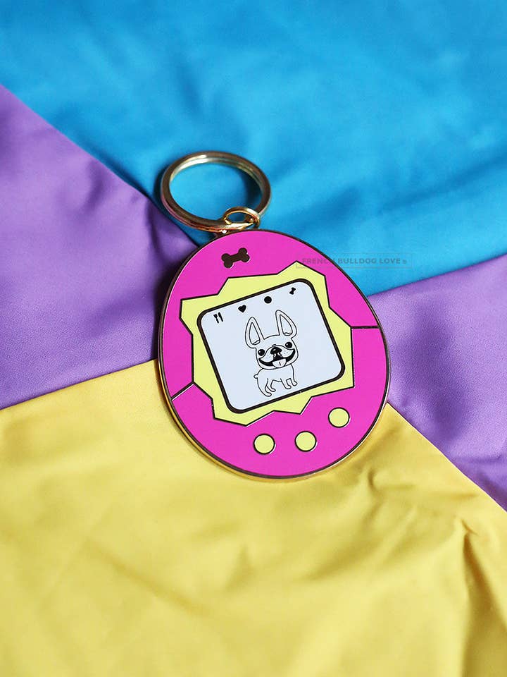 Virtual Pet Frenchie Keychain for wholesale by French Bulldog Love