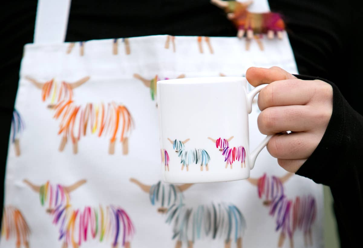 Hairy Coo - Wholesale Coffee Mug - Highland Cow China Mug - Born and Bred in Scotland5