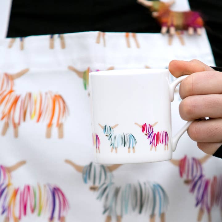 Hairy Coo - Wholesale Coffee Mug - Highland Cow China Mug - Born and Bred in Scotland5
