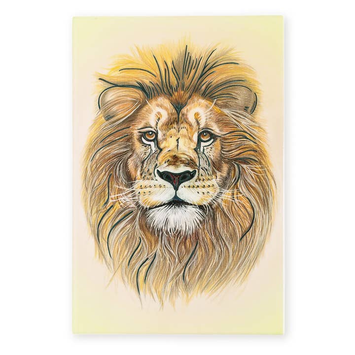Lion Ceramic Tile Picture Plaque Wall Art 30 x 20cm for wholesale by Art of Arora
