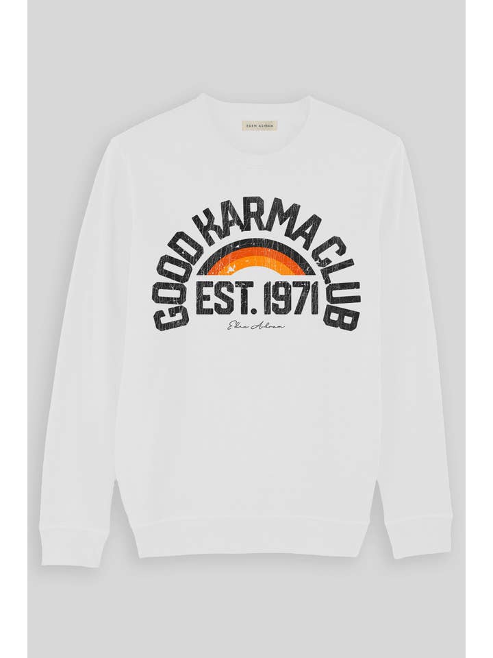Eden Ashram - Wholesale Graphic Sweatshirt - Women's - Good Karma Club Premium Crew Neck Sweatshirt