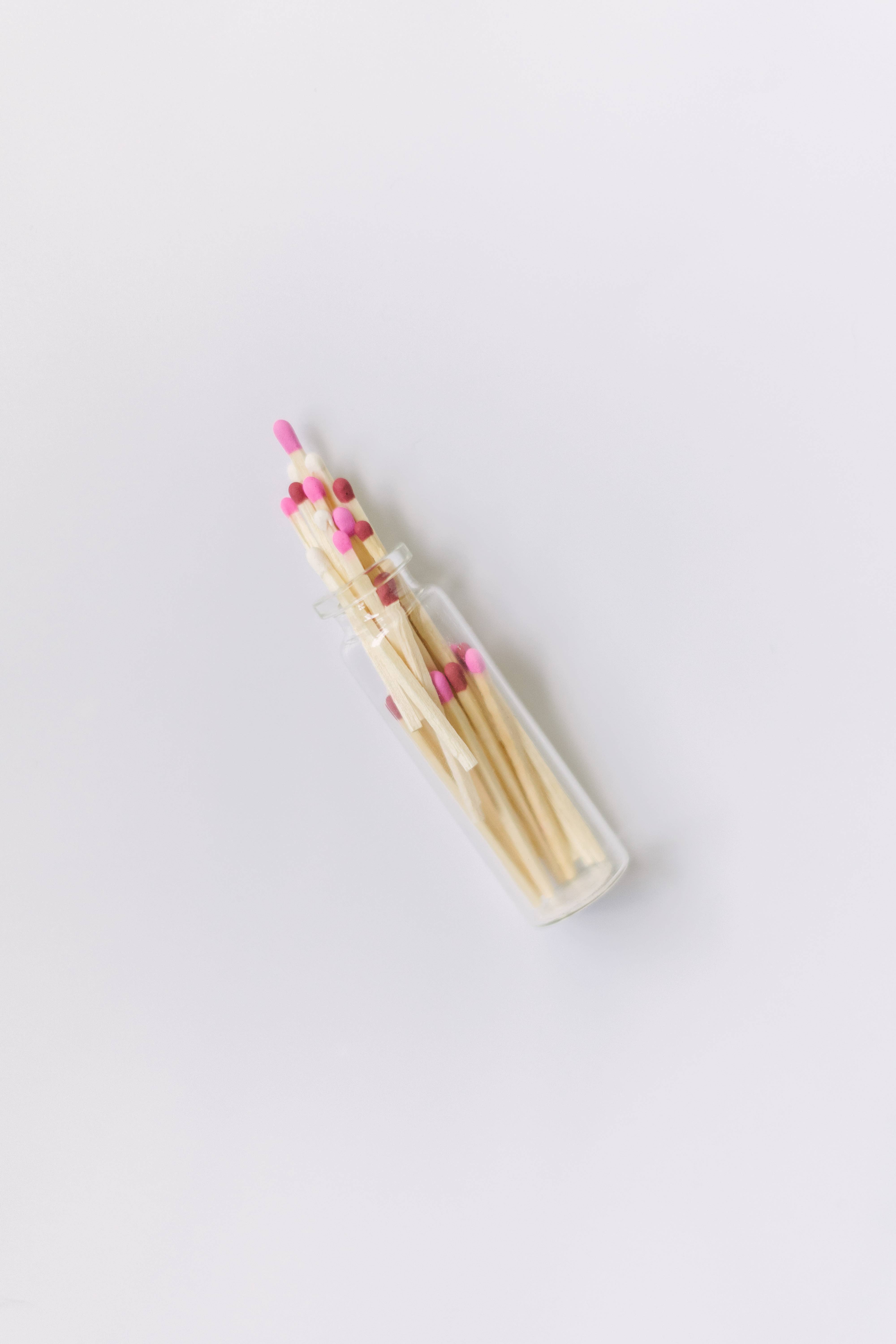 River Birch Candles - Wholesale Matches - 2in Valentines Decorative Matches In Jar with striker1